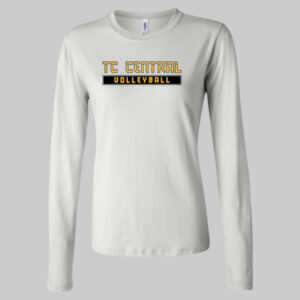 Bella + Canvas Women's Long Sleeve Tee - TC Central Volleyball Logo