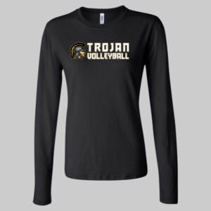 Bella + Canvas Women's Long Sleeve Tee - Helmet Logo