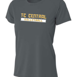 A4 Women's Cooling Performance Crew - TC Central Volleyball Logo