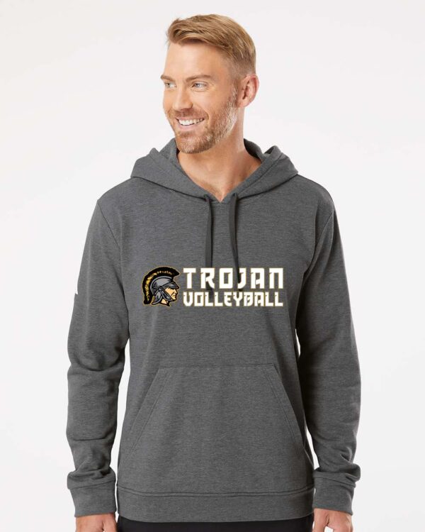 Adidas Fleece Hooded Sweatshirt - Helmet Logo - Image 3