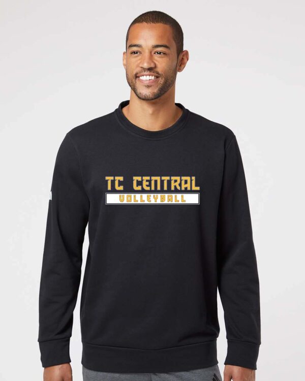 Adidas Fleece Crewneck Sweatshirt - TC Central Volleyball Logo - Image 2