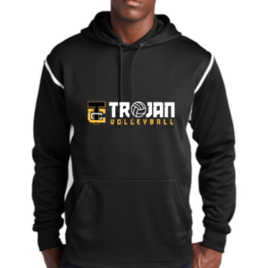 Sport-Tek Colorblock Hoodie - Trojan Volleyball Logo