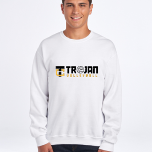 Jerzees NuBlend Crewneck Sweatshirt - Trojan Volleyball Logo