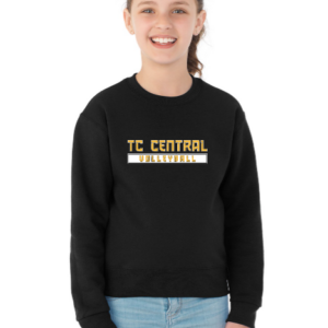 Jerzees NuBlend Youth Crewneck - TC Central Volleyball Logo