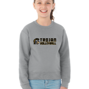Jerzees NuBlend Youth Crewneck - Helmet Logo